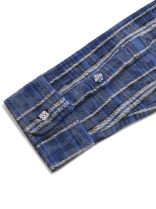 画像7: 【送料無料】GUAPI ROYAL BLUE STARS FLANNEL JACKET (7)