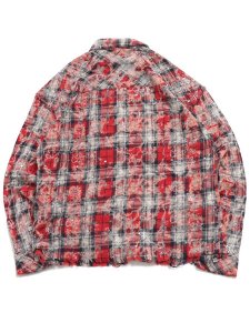 画像2: 【送料無料】GUAPI VINTAGE RED STARS FLANNEL JACKET (2)