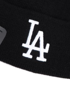 画像3: 【KIDS】NEW ERA KIDS BASIC CUFF KNIT DODGERS BLACK (3)