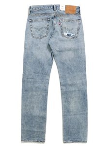 画像2: 【送料無料】LEVI'S 501 ORIGINAL JEANS-TURQUOISE RIVET DX SELV (2)