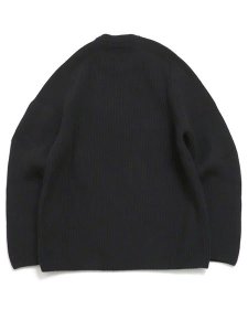 画像2: 【送料無料】C.P.COMPANY FULL RIB CREWNECK SWEATER BLACK (2)