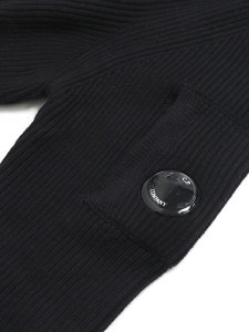 画像5: 【送料無料】C.P.COMPANY FULL RIB CREWNECK SWEATER BLACK (5)