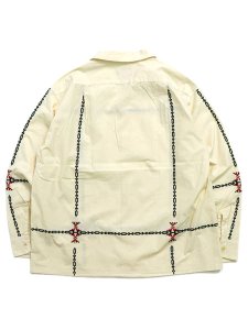 画像2: 【送料無料】PENDLETON L/S GARMENT DYE EMB OP COLLAR SHIRT IVORY (2)