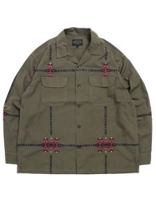 画像1: 【送料無料】PENDLETON L/S GARMENT DYE EMB OP COLLAR SHIRT MOCHA (1)