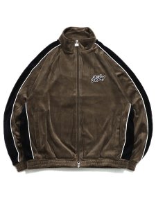 画像1: 【送料無料】FUBU VELOR TRACK JACKET BROWN (1)