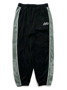 画像1: 【送料無料】FUBU VELOR TRACK PANTS BLACK (1)
