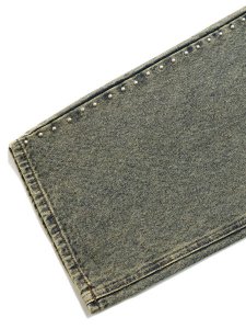 画像6: 【送料無料】FUBU STUDS DENIM PANTS BROWN (6)