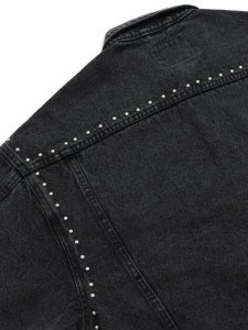 画像5: 【送料無料】FUBU STUDS DENIM JACKET BLACK (5)