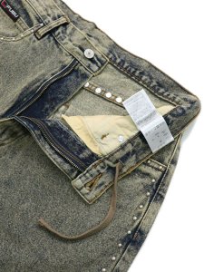画像4: 【送料無料】FUBU STUDS DENIM PANTS BROWN (4)