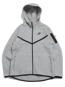画像1: 【送料無料】NIKE WMNS NSW TECH FLEECE WR FZ HDY 2-DK GY HT (1)