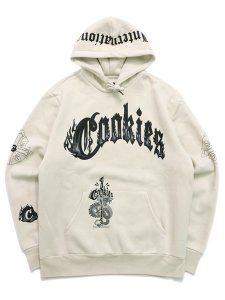 画像1: 【送料無料】COOKIES CLOTHING WORLD ON FIRE PULLOVER HOODIE NATURAL (1)
