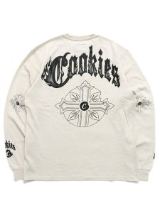 画像2: COOKIES CLOTHING WORLD ON FIRE LS KNIT TOP NATURAL (2)