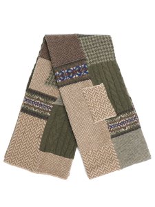 画像2: 【送料無料】POLO RALPH LAUREN CHARLES BEAR PATCHWORK SCARF BROWN MULTI (2)