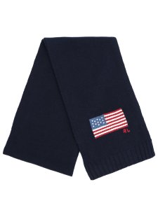 画像1: 【送料無料】 POLO RALPH LAUREN  RL FLAG SCARF COLLECTION NAVY (1)