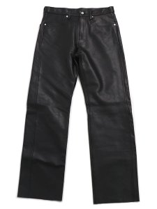画像1: 【送料無料】SCHOTT LOT.025 LEATHER PANTS BLACK (1)