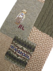 画像3: 【送料無料】POLO RALPH LAUREN CHARLES BEAR PATCHWORK SCARF BROWN MULTI (3)