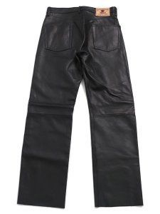 画像2: 【送料無料】SCHOTT LOT.025 LEATHER PANTS BLACK (2)
