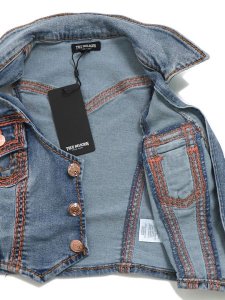画像4: 【送料無料】TRUE RELIGION W SUPER QT DENIM VEST PEAK SPOT (4)