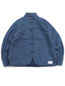 画像1: 【SALE】【送料無料】SCHOTT SASHIKO CHINA JACKET BLUE (1)