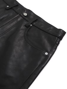 画像3: 【送料無料】SCHOTT LOT.025 LEATHER PANTS BLACK (3)