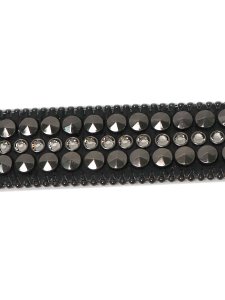 画像2: 【送料無料】B.B.SIMON JAY BLACK DIAMOND LEATHER BELT (2)