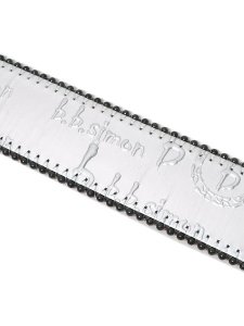 画像2: 【送料無料】B.B.SIMON BROOKLYN SV BB PTN BK CHROME LEATHER BELT (2)