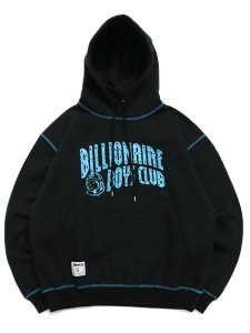 画像1: 【送料無料】BILLIONAIRE BOYS CLUB EMBROIDERED LOGO HOODIE BLACK (1)