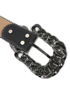 画像4: 【送料無料】B.B.SIMON PRESTIGE BB PTN BLK DIAMOND LEATHER BELT (4)
