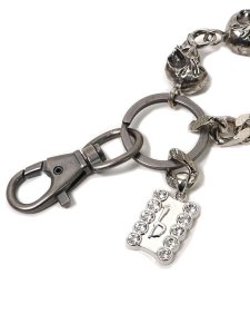 画像4: 【送料無料】B.B.SIMON SINGLE SKULLS SILVER PANTS CHAIN (4)