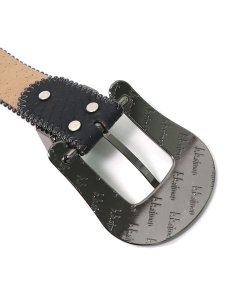 画像4: 【送料無料】B.B.SIMON JAY BLACK DIAMOND LEATHER BELT (4)