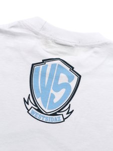 画像4: WEST WEAR WS LOGO L/S TEE WHITE/NAVY/SKY BLUE (4)