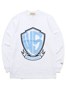 画像1: WEST WEAR WS LOGO L/S TEE WHITE/NAVY/SKY BLUE (1)
