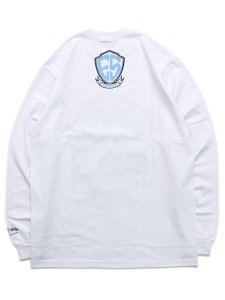 画像2: WEST WEAR ES LOGO L/S TEE WHITE/NAV/SKY BLUE (2)