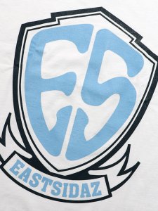 画像3: WEST WEAR ES LOGO L/S TEE WHITE/NAV/SKY BLUE (3)