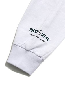 画像5: WEST WEAR ES LOGO L/S TEE WHITE/NAV/SKY BLUE (5)