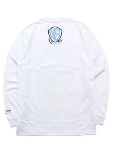 画像2: WEST WEAR WS LOGO L/S TEE WHITE/NAVY/SKY BLUE (2)