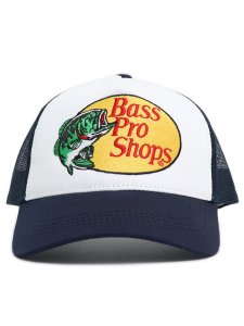 画像2: 【KIDS】BASS PRO SHOPS YOUTH EMB LOGO MESH TRUCKER CAP NAVY/WH (2)