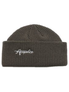 画像1: ACAPULCO GOLD CABLE BEANIE BROWN (1)