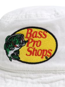 画像5: 【KIDS】BASS PRO SHOPS YOUTH BASS LOGO BUCKET HAT WHITE (5)