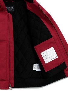 画像4: 【送料無料】【KIDS】CARHARTT KIDS YTH CANVAS INS ACTIVE JKT-JESTER RED (4)