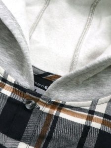 画像6: 【KIDS】CARHARTT KIDS CHILD FLANNEL HOODDED SHIRT-C.BLK (6)