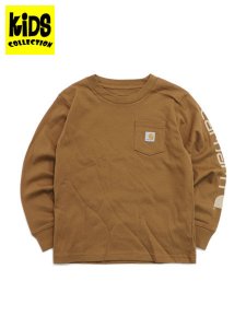 画像1: 【KIDS】CARHARTT KIDS TD LS GRAPHIC POCKET TEE-C.BROWN (1)