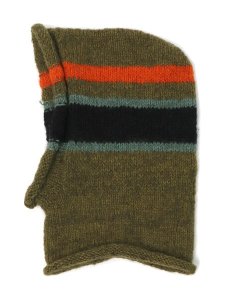 画像3: sublimeroe HAND KNIT LINE BALACLAVA MOSS MIX (3)