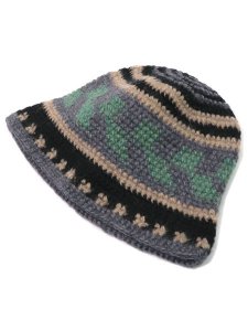 画像2: sublimeroe FINE HAND KNIT HAT BLACK MIX (2)