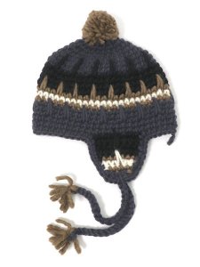 画像1: sublimeroe HANDKINT EARFLAP WT CHARCOAL MIX (1)