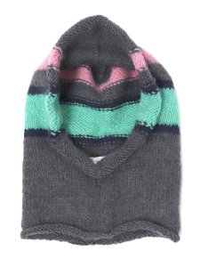 画像1: sublimeroe HAND KNIT LINE BALACLAVA GREY MIX (1)
