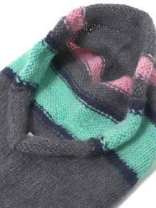 画像2: sublimeroe HAND KNIT LINE BALACLAVA GREY MIX (2)