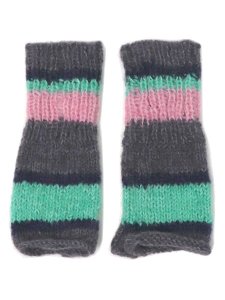 画像2: sublimeroe HAND KNIT LINE GLOVE GREY MIX (2)