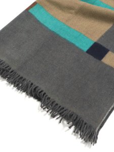 画像3: 【送料無料】sublimeroe PATTERN MERINO STOLE GREY TYP (3)