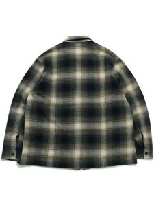 画像2: 【送料無料】AVIREX OMBRE CHECK ZIP UP SHIRT BROWN (2)